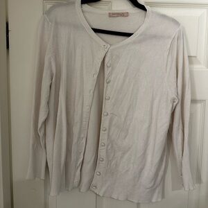 White Button-Up Cardigan